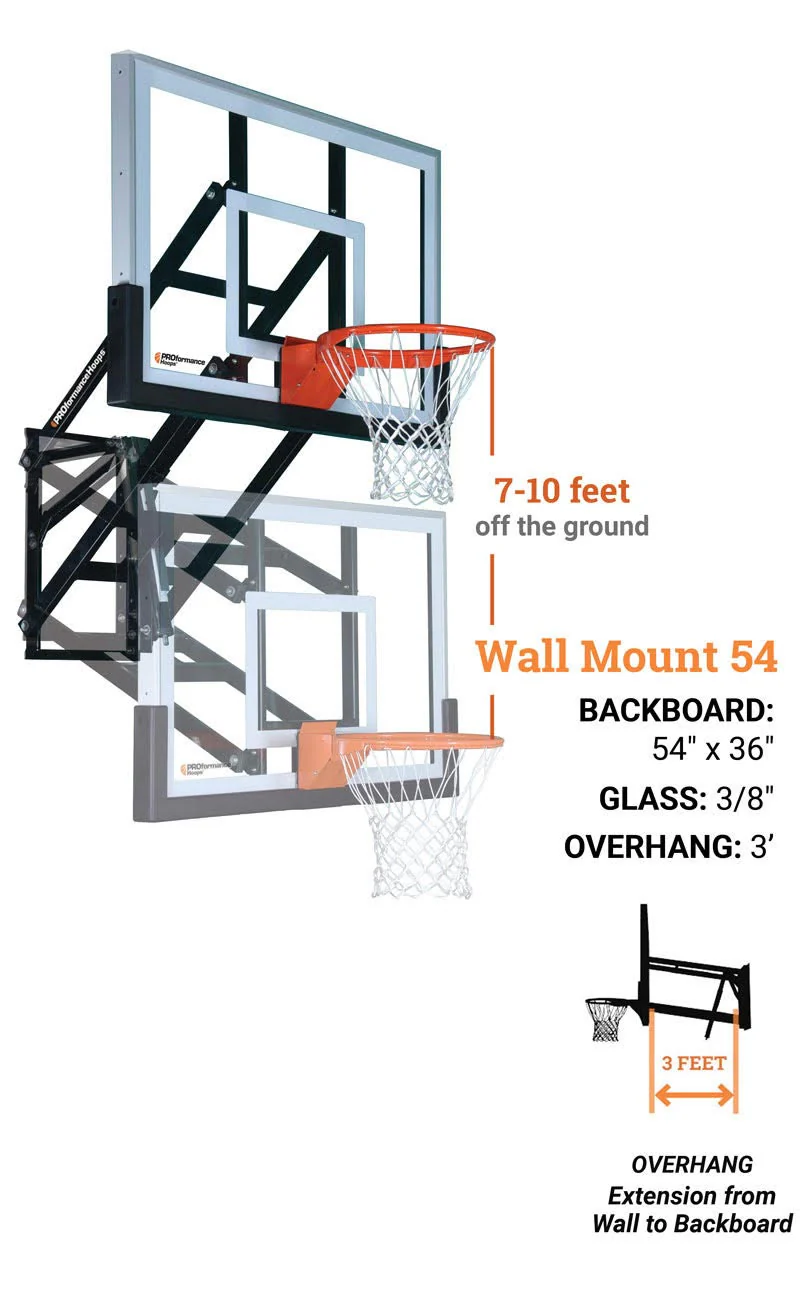 PROview® 54 – Wall-Mounted Basketball Goal with 54" Backboard - Image 3