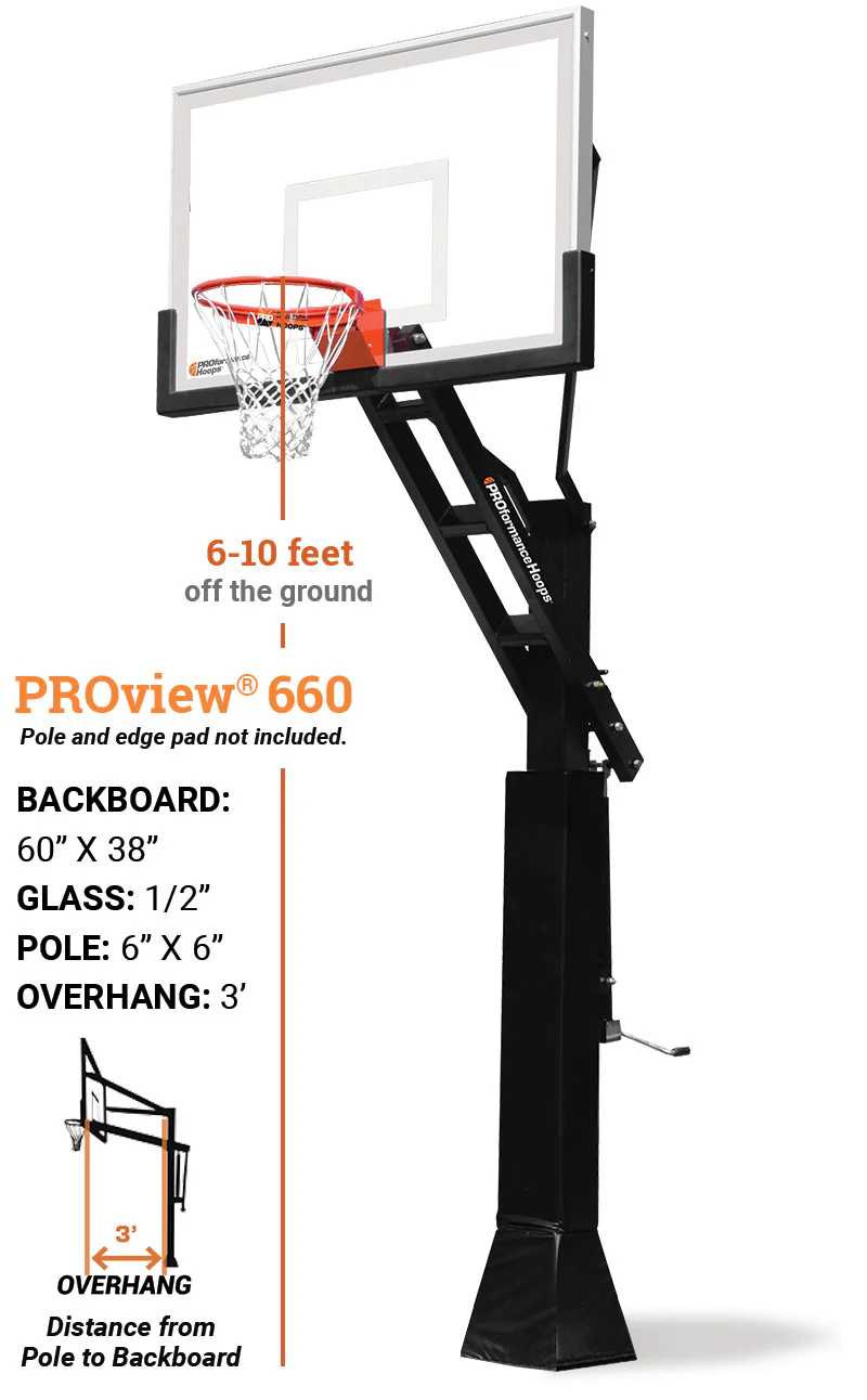 PROview® 660 | Best Seller – 60" Adjustable Basketball Hoop System - Image 3