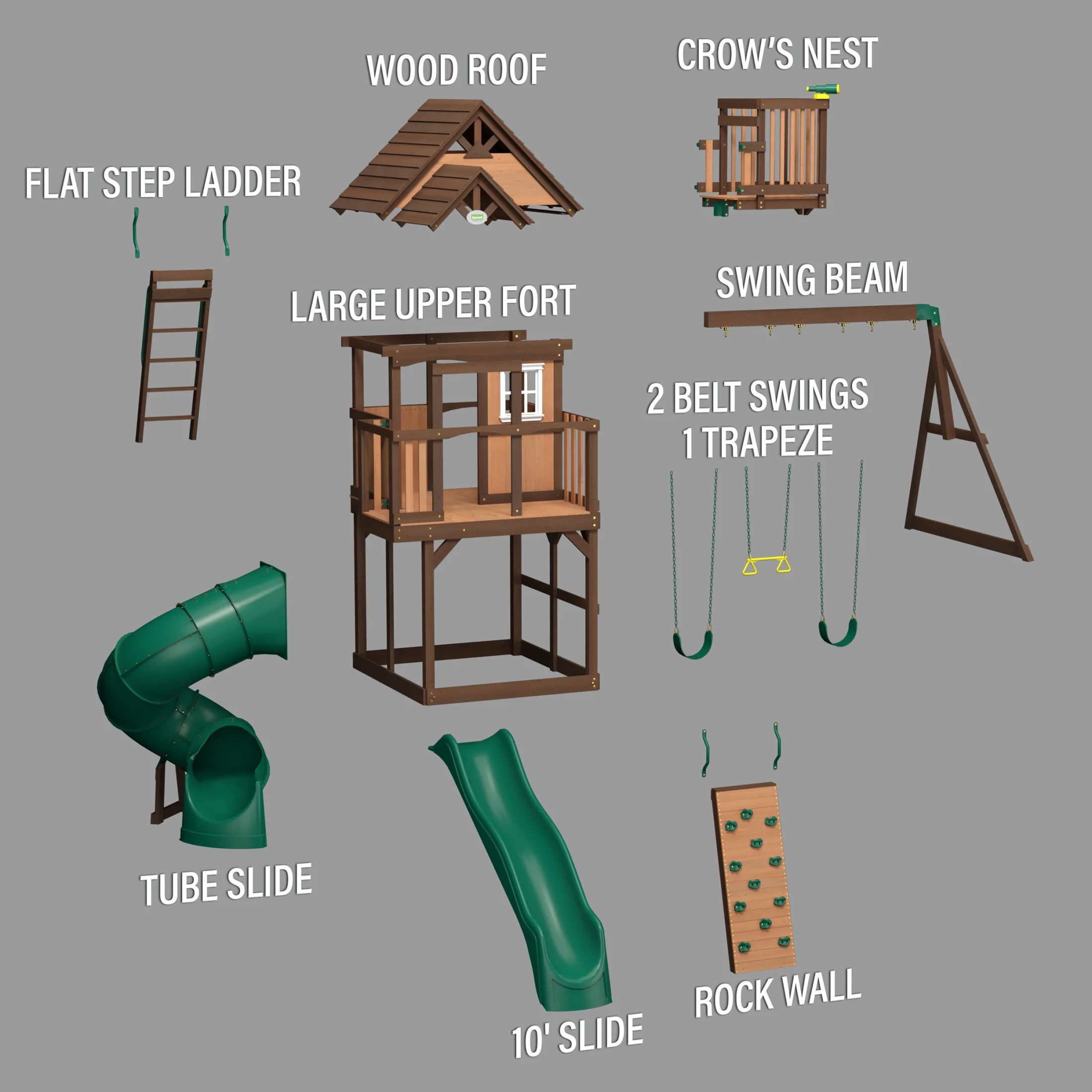 Skyfort III Swing Set - Image 12