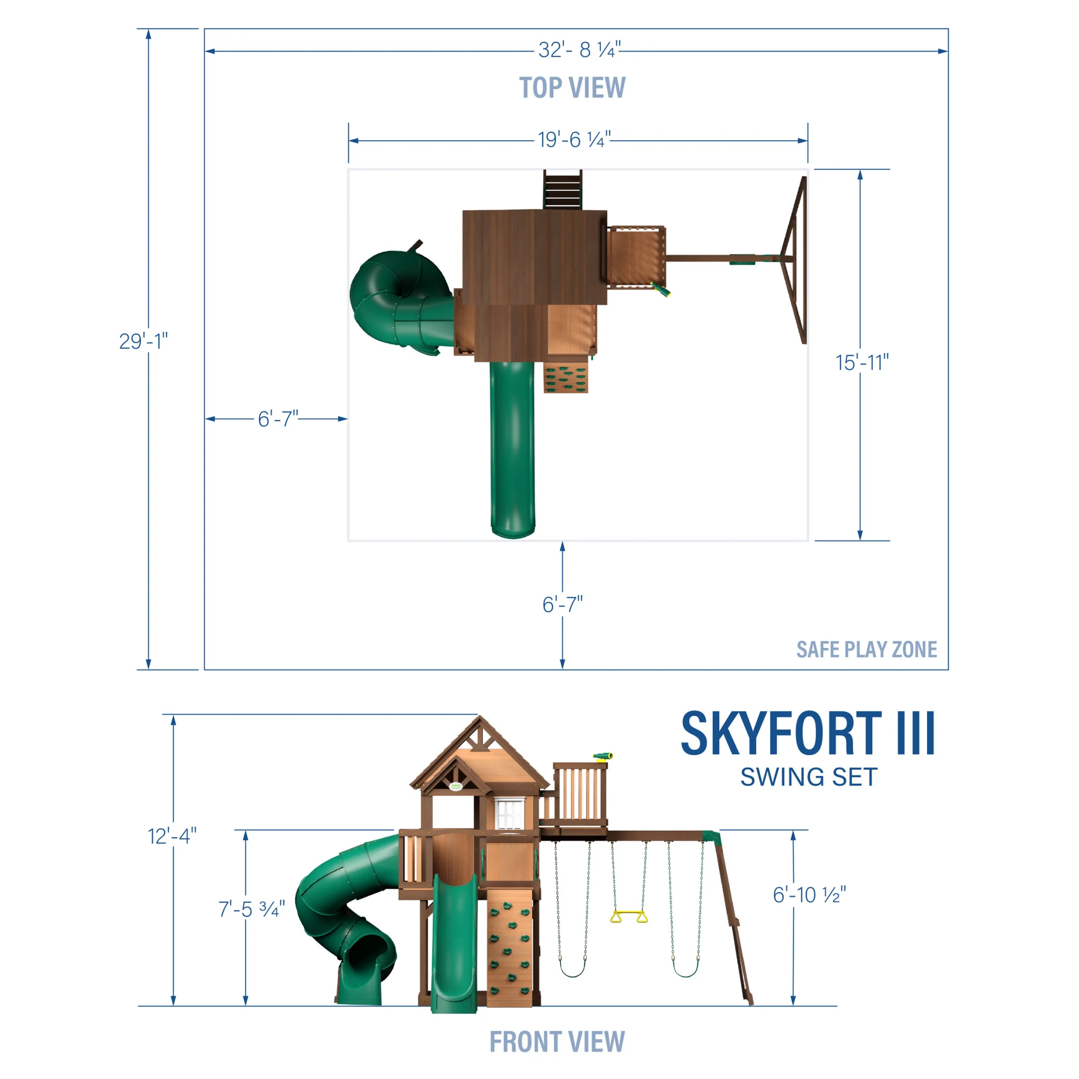 Skyfort III Swing Set - Image 4