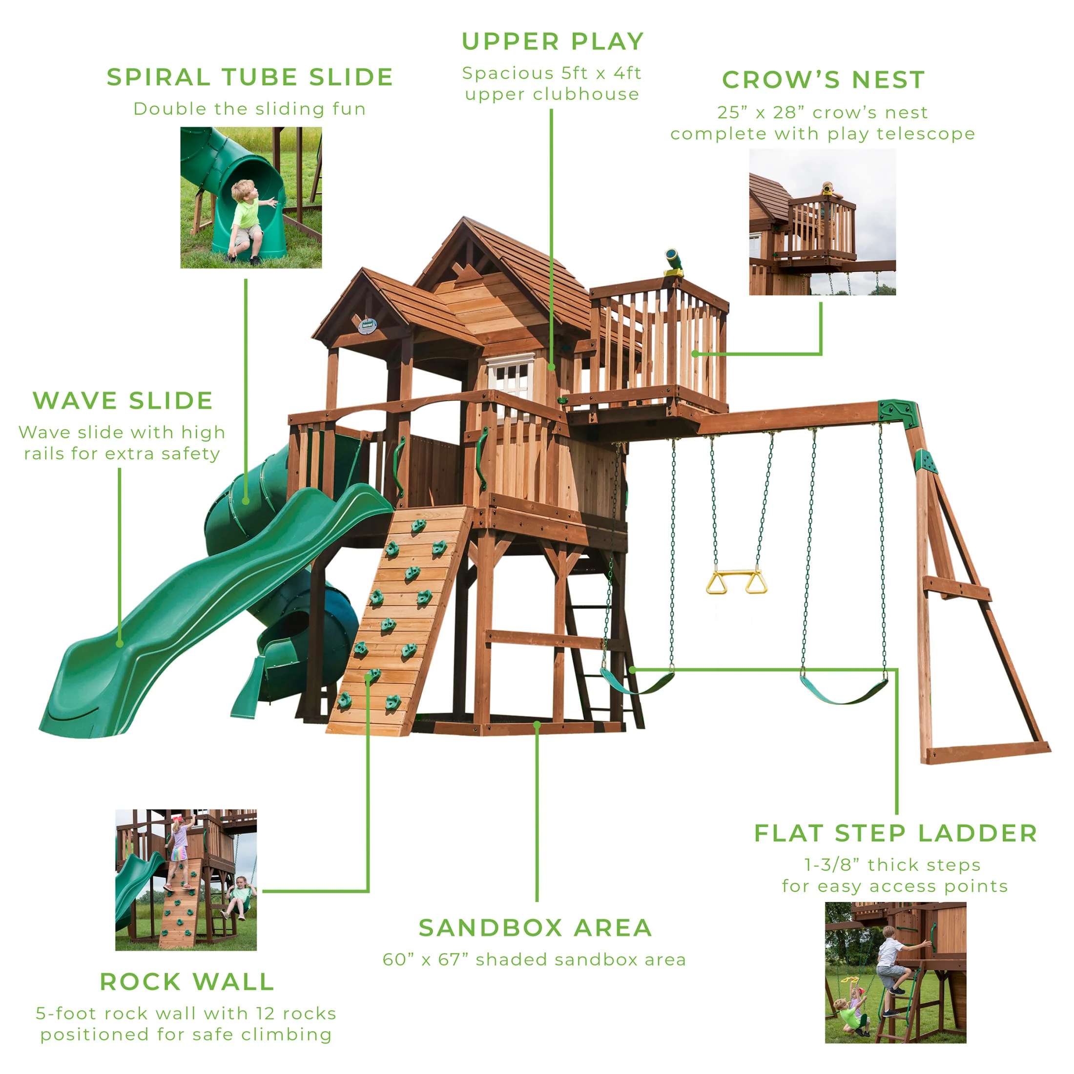 Skyfort III Swing Set - Image 5